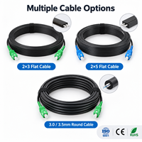 Câble de descente extérieur GJYXFCH avec messager FRP, câble à fibre optique FTTH pré-terminé SC APC SC UPC