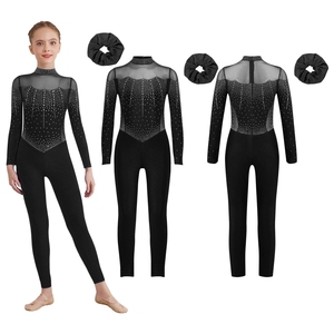 Trajes de Danza de Alabanza para Niñas de 6 a 16 Años, Conjunto de Mono para Patinaje Artístico con Diadema para Actuaciones en Escenario y Eventos - Product Image 2