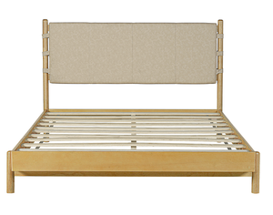 Modern Queen <b>Bed</b> <b>Frame</b> Set with 2 Nightstands Beige <b>Platform</b> <b>Bed</b> Headboard Convertible Adjustable Height Hotel Bedroom Furniture - Product Image 4