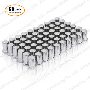 Pièces de roue en plastique ABS personnalisées 33mm * 3-3/16 "couvercle d'écrou chromé pour semi-camions pour Mack pour <span class=keywords><strong>Volvo</strong></span> Peterbilt Kenworth nouveau - Product Image 4