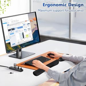 Ergonomic Gel Bàn phím cổ tay phần còn lại & Mousepad nghỉ ngơi, bàn phím pad chuột hỗ trợ cổ tay, bộ nhớ Bọt Bàn phím cổ tay phần còn lại thiết lập - Product Image 5