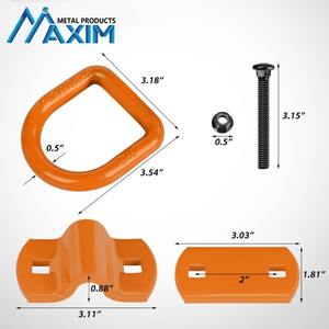 <span class=keywords><strong>Anneau</strong></span> en D ancre d'arrimage 1/2 "anneaux robustes avec vis boulons sur remorque camion lit Cargo 12000 Lbs crochet de résistance <span class=keywords><strong>à</strong></span> la rupture - Product Image 4