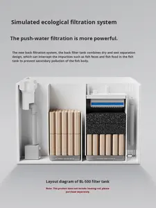 <span class=keywords><strong>Aquarium</strong></span> moderne en verre ultra-clair avec séparation sec/humide 46L pour bureau/table et salon - Product Image 3