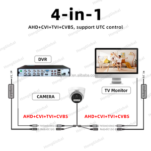 HongGlobal 5MP double lumière DVR <span class=keywords><strong>enregistreur</strong></span> vidéo numérique analogique 4-en-1 caméra filaire sécurité coaxiale HD dôme caméra analogique CCTV complète - Product Image 6
