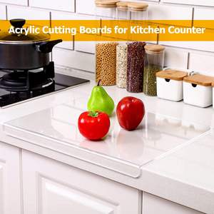 Haute qualité Transparent écologique acrylique planche à découper bloc à découper taille personnalisable Rectangle forme cuisine utilisation - Product Image 3