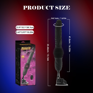 Vibrador <span class=keywords><strong>Euphoria</strong></span> Thrusting Vibe de 38 cm, Silicona Negra, Impermeable, Recargable Magnéticamente, con Ventosa, Masajeador Sexual para Adultos, 10 Velocidades - Product Image 4