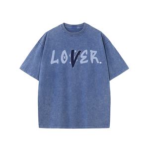 เสื้อยืดผ้าฝ้าย100% สำหรับผู้ชายคุณภาพสูงเสื้อยืดแขนสั้นแห้งเร็วคอเสื้อพิมพ์ลายโลโก้ทรงโอเวอร์ไซส์ - Product Image 6