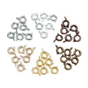 Cierre de anillo de resorte de 6 mm para collar, conector de extremo para pulsera de joyería DIY hecha a mano, venta al por mayor de abalorios y gemas. - Product Image 1