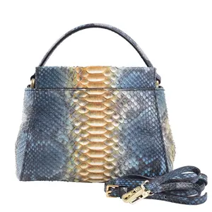 Luxury leather bags ladies leather handbags women snake python tote bags customized brand designer purse new bag brand