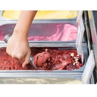 Nouveau design refroidi par ventilateur 18 saveurs congélateur à crème glacée vertical affichage Gelato congélateur vitrine