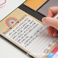 Novedad: Juego Completo de Notas Adhesivas Irregulares con Diseño de Dibujos Animados, Colores Variados, Logotipo Personalizado, Material de Oficina y Escolar para Estudiantes