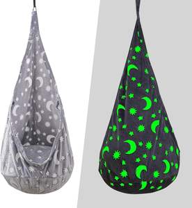 Cpsc नायलॉन पॉड संवेदी चिकित्सा स्विंग सीट स्टेनलेस स्टील यू हुक एस्टम f963 के साथ बच्चों के लिए हैममॉक कुर्सी लटकता है - Product Image 5