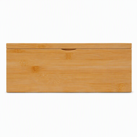 Boîte de rangement à thé en bambou avec logo personnalisé, couvercle coulissant transparent, organisateur multi-compartiments pour sachets de thé, coffret cadeau, vente en gros