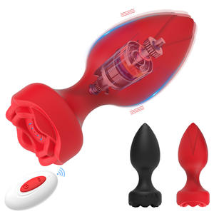 Waterdichte Afstandsbediening Meisje Full Body Massage Butt Plug Rose Vibrator Sex Anale Speelgoed Voor Koppels - Product Image 4