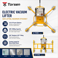 Pengangkat Vakum Listrik Penuh Tipe X Tipe H 400-1200kg Peralatan Penanganan Kaca Logam Batu dengan Rangka Suction Cup Kustom