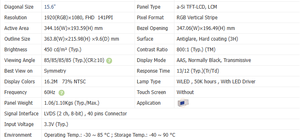 Neues 15,6 Zoll G156HCE-L01 1080p LCD-Anzeigemodul Industrielle TFT-Monitore für <span class=keywords><strong>Laptop</strong></span> und Geschäftsanwendungen - Product Image 5