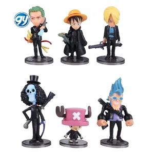 GY Figuras de One, 24 поколения, 6 черных кукол luffy Roronoa Zoro, Автомобильные украшения, комическая выставка от имени