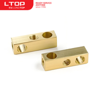 LONGTOP TL012 Bloc de connexion terminal à montage sur panneau en laiton H57/H59 nickelé certifié ISO9001:2015 pour interrupteurs/prises/disjoncteurs