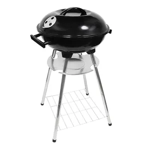 14-Inch Outdoor Garden Portable Smokeless BBQ Grill Original round kettle Apple shape barbecue Webers Grill with wheel