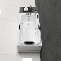 Baignoire tourbillon en acrylique de 67 "une personne hydromassage jets d'eau rectangulaires alcôve trempage SPA baignoire