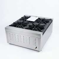 Brûleur à gaz commercial GRT-RB4, brûleur de cuisinière haute puissance pour restaurant avec support de poêle en fonte, GPL