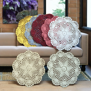 Elegante Mantel Individual Moderno Tejido a Mano, Ecológico, para Decoración de Mesa de Té y Juego de Posavasos, Diseño Artesanal - Product Image 2