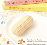 Jouet Squishy en forme de bloc de construction cacahuète, à rebond lent, réaliste, sensoriel alimentaire, anti-stress, unisexe, à partir de 14 ans