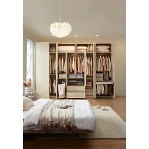 Armoire de style crème avec portes en verre cintrées et tiroirs intégrés, <span class=keywords><strong>prix</strong></span> d'usine, meubles de chambre modulaires personnalisés - Product Image 3