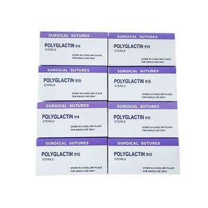 Nhà Máy Trực Tiếp Khử Trùng Điều Trị Hấp Thụ Polyglactin 910 Pgla Phẫu Thuật 40Mm Khâu 3/0 Cắt - Product Image 1