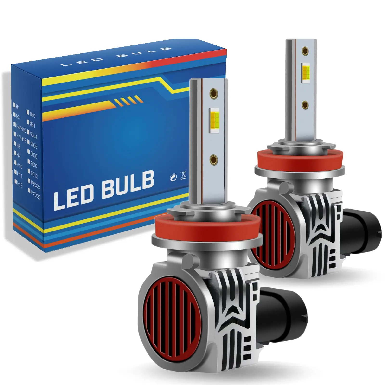 Professional Custom OEM Bicolor Fog Light Car Aviation Aluminum Headlight Bulb Led Headlamp For Car Accessories SH-005
