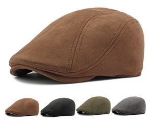 Sombrero de Gamuza Estilo Boina Clásica para Hombre y Mujer, Versión Lisa, Moda Otoño 2024, Estilo Británico Retro - Product Image 2