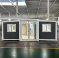 Conteneur maritime préfabriqué extensible de 20 pieds ou 40 pieds, maison à deux chambres pour salon, cuisine, bureau