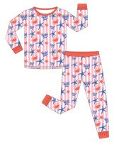 Pyjama femme en viscose de bambou à col rond rayé avec logo personnalisé, motif fruits mignons, tailles XS-3XL, vêtements de nuit pour femmes