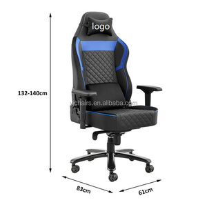 Grand et grand ordinateur 360 <span class=keywords><strong>fauteuil</strong></span> pivotant en cuir PU chaise de bureau mécanisme grenouille 4D <span class=keywords><strong>accoudoir</strong></span> course inclinable chaise de jeu - Product Image 3