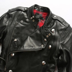New Japan Style <b>Mens</b> Cowskin <b>Jackets</b> Fashion Genuine Leather Slim Coat Motor Biker <b>Jackets</b> - Product Image 4
