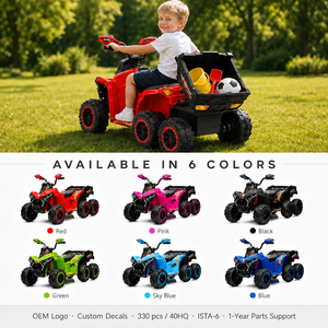 ATV Elettrico <span class=keywords><strong>per</strong></span> Bambini a 6 Ruote 24V con Vano Portaoggetti Posteriore, Certificato CE EN71 ASTM, <span class=keywords><strong>Auto</strong></span> Elettrica a 4 Motori, OEM - Product Image 3