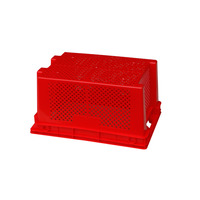 Caisses en plastique empilables fabriquées avec un design en maille ventilée pour le stockage et le transport des fruits et légumes