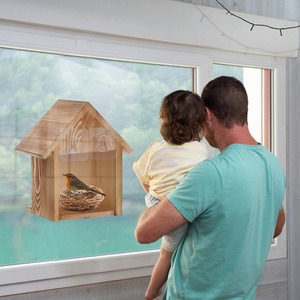 Maison <span class=keywords><strong>d</strong></span>'<span class=keywords><strong>oiseau</strong></span> en bois à fenêtre transparente pour l'extérieur, <span class=keywords><strong>nid</strong></span> <span class=keywords><strong>d</strong></span>'<span class=keywords><strong>oiseau</strong></span> à ventouse - Product Image 2