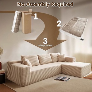 カスタマイズ可能なモジュラーL型リビングルームソファセット工場圧縮生地家具カスタマイズ可能なモジュラーソファ - Product Image 2