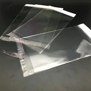 高品质定制印刷透明oppp自粘袋带封头密封塑料包装聚