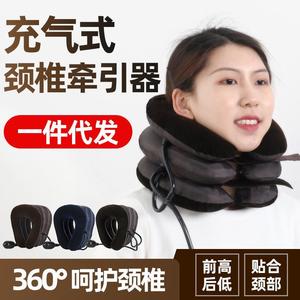Dispositif de traction cervicale gonflable, support de cou électrique en velours à trois couches, couverture complète, usage domestique - Product Image 5