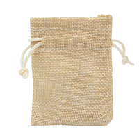 BOYU Logo personnalisé Jute chanvre cordon bijoux emballage sacs avec motif de lettre pour anneau de stockage affichage Style pliant
