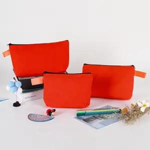 Hot bán bán buôn tùy chỉnh in logo đầy màu sắc mỹ phẩm trang điểm túi vải Pouch bút chì trường hợp với dây kéo