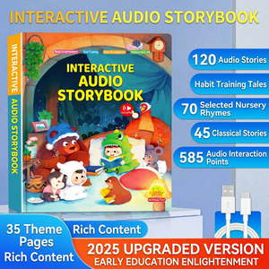 Libro Sonoro Interattivo Personalizzato per Bambini con <span class=keywords><strong>Storie</strong></span> della Buonanotte, Libro Audio Educativo Musicale per la Prima Infanzia - Product Image 1