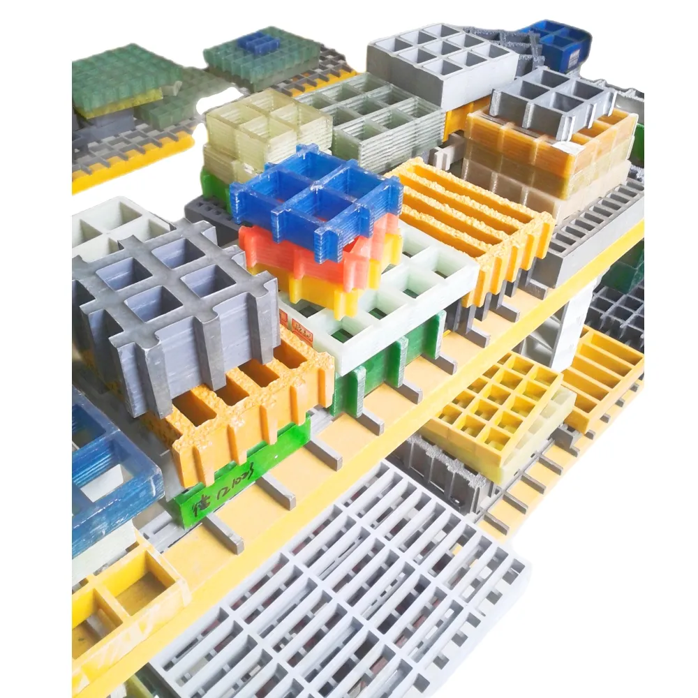 유리 섬유 보도 화격자 바닥 FRP 플랫폼 보도 오목한 격자