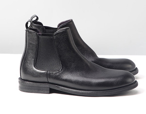 Botas casuales de cuero negro marrón de alta calidad Botas <span class=keywords><strong>Chelsea</strong></span> de moda de cuero genuino para hombres - Product Image 5