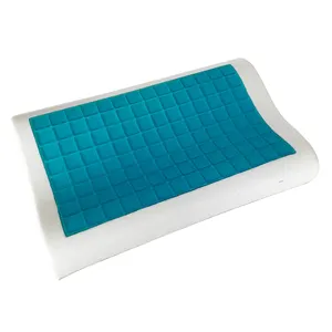 冷却天丝罩记忆泡沫凝胶枕头波浪形固体图案家庭酒店使用-用于床上用品护理聚酯纤维填充