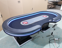 Table de jeu classique personnalisée de 96 pouces table de poker avec pied en bois