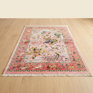 Tapis de luxe moderne noué à la main en pure soie, lavable, design, fait main, antidérapant, motif personnalisé, pour salon et chambre - Product Image 1