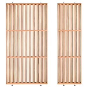 Slatted Room Divider Camel Color Laser Cut Easy Installation Screen For Home Office Partition - Product Image 5